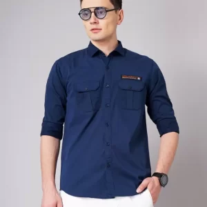 Over Size Shirt Men Light Blue Shirt