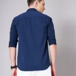 Over Size Shirt Men Light Blue Shirt - Image 3